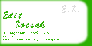 edit kocsak business card